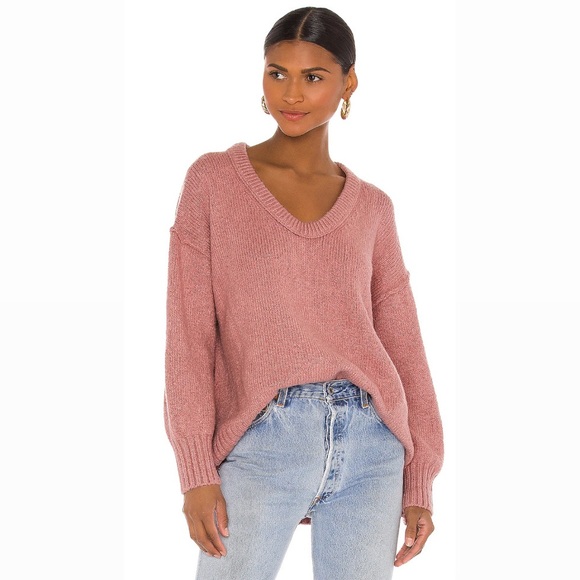 Free People Sweaters - Free People Brookside Tunic Sweater in Pink